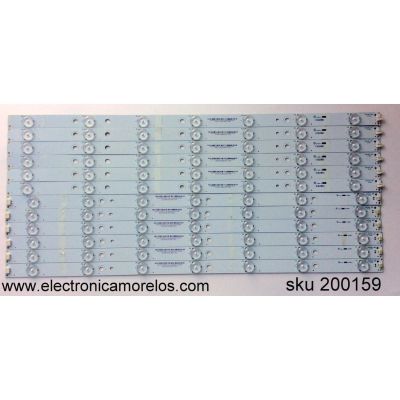 KIT DE LED'S PARA TV JVC / VIZIO / (12 PIEZAS) / 131007-WS-550-014 / PANEL'S T550HVN03.2 / T550HVN03.0 / MODELOS E550I-B2 LWJ2PPAQ / E550I-B2 LWZ2PPAQ / EM55FT / E55-C1 LTMWSHBR